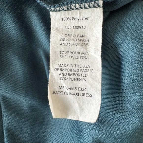 Show Me Your Mumu Chiffon Jocelyn Maxi Dress Deep Jade Size M Boho Bridesmaid - Picture 9 of 10